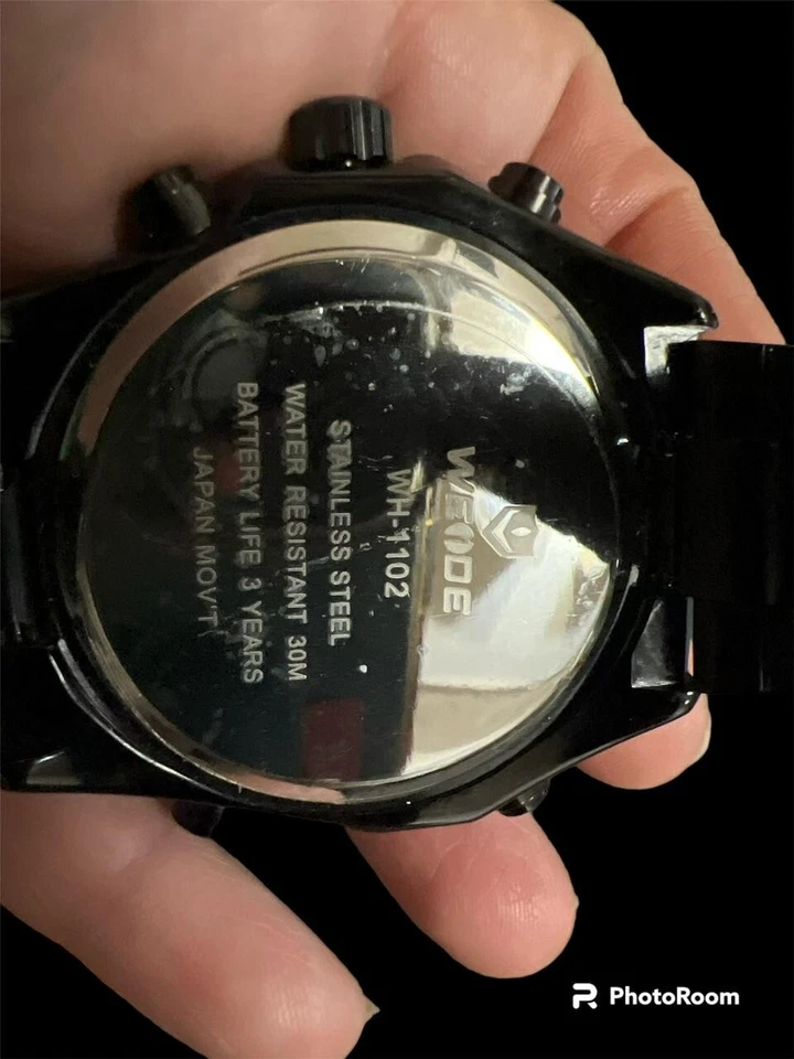 Watch Weide Triangle Men Led Stanless Steel Weter Resistant Japan Movt Men - Image 4 of 4