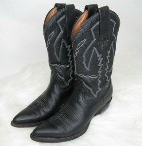 solid black cowboy boots