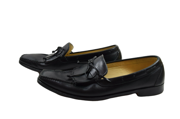ALLEN EDMONDS Loafers Men\'s Alton Kiltie Bow Slip-On Shoes Sz 11 D Black Leather Black ALLEN EDMONDS Alton Kiltie Bow Slip-On Loafers 11 D  main image 4