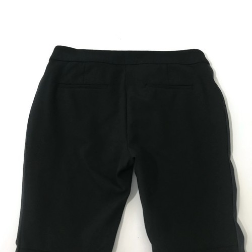 Ann Taylor Loft Womens Size 4p Black Skinny Ponte Pants Faux Leather