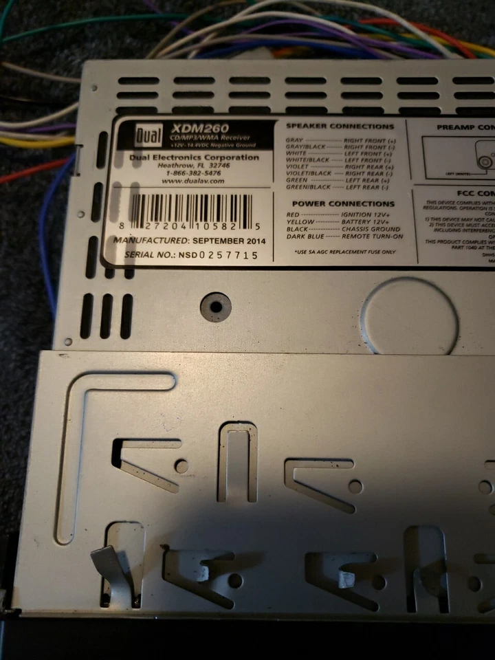 Dual XDM260 Audio Radio AM FM AUX USB MP3 CD Player Stereo Head Unit Receiver - Image 2 of 4