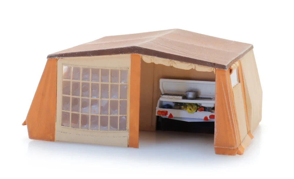 Artitec 387.565 Pop-Up Camping Tent Alpenkreuzer Open Scale HO 1:87