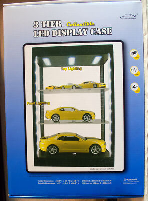T9 68827MW große Vitrine LED - Beleuchtung 2 Böden weiß Mirror Back Triple 9