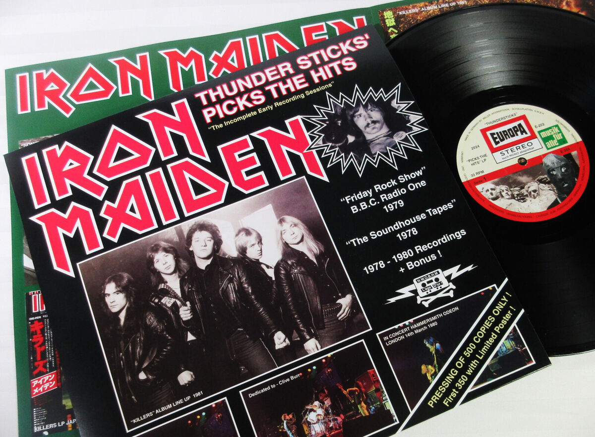 IRON MAIDEN THUNDERSTICKS' PICKS LP Poster Ltd Friday Rock IRON MAIDEN THUNDERSTICKS' PICKS LP Poster Ltd Friday Rock