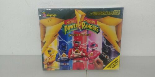 VTG 1993 Power Rangers Mighty Morphin Colorforms Deluxe Play Set Sealed Shelf X - Picture 1 of 5