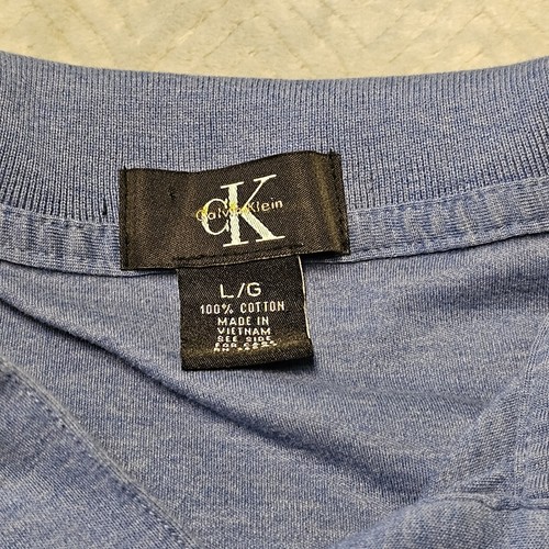 Calvin Klein Men's Polo Shirt Short Sleeve Blue Size Large L 100% Cotton - Picture 4 of 8