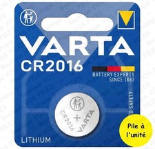 Pile bouton VARTA Lithium 3V Blister CR2016 DL2016 BR2016 ECR2016 EL2016 87 mAh
