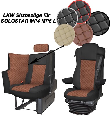 SATZ LKW Sitzbezüge für Actros SOLOSTAR MP4 MP5 L mit Sitzecke Mehrfarbig