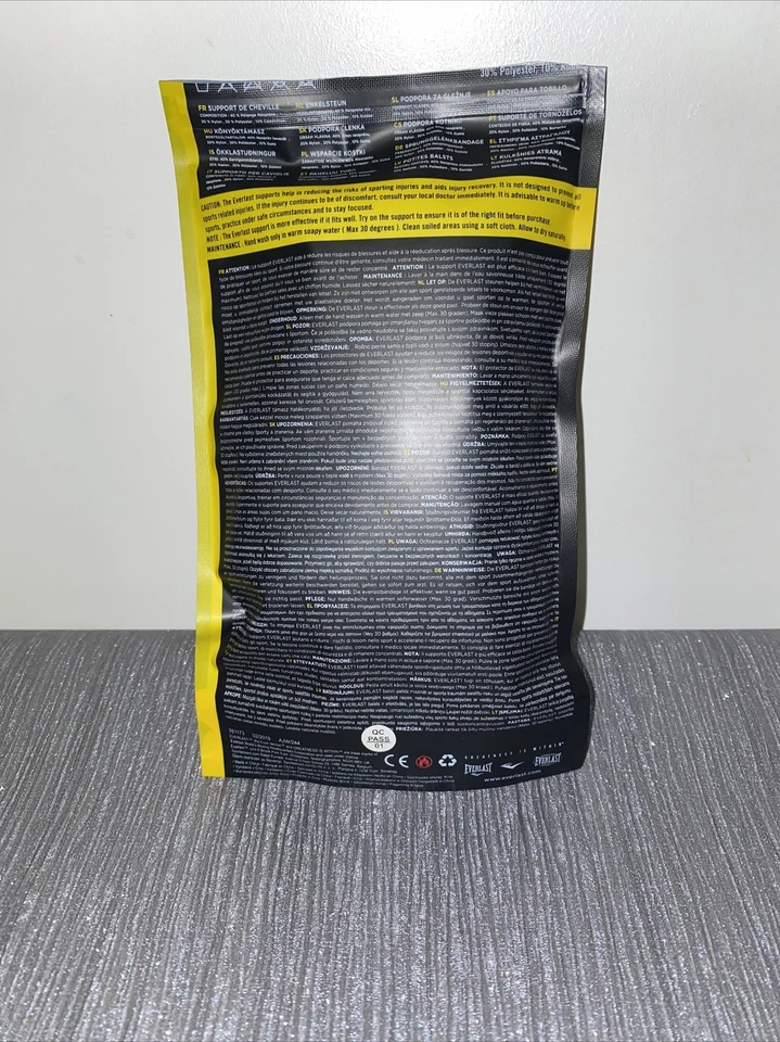 Everlast Neopreno Soporte de Tobillo Unisex Talla Única Compresión Lesiones Envoltura Foto 4 de 4