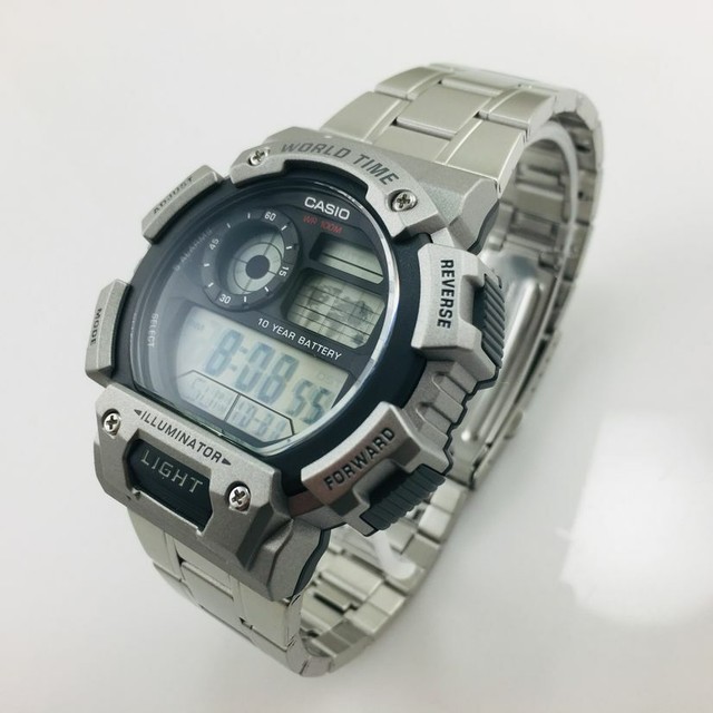 casio world time steel