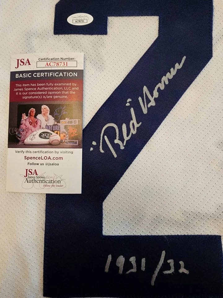 RARE Signed RED HORNER (DEC) Toronto Maple Leafs Jersey JSA COA, Hall of Famer - Image 2 of 4