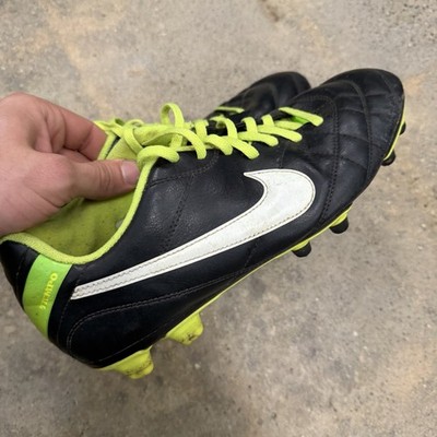 Nike Tiempo Natural IV FG Mens Size 9 Black Green Soccer Cleats