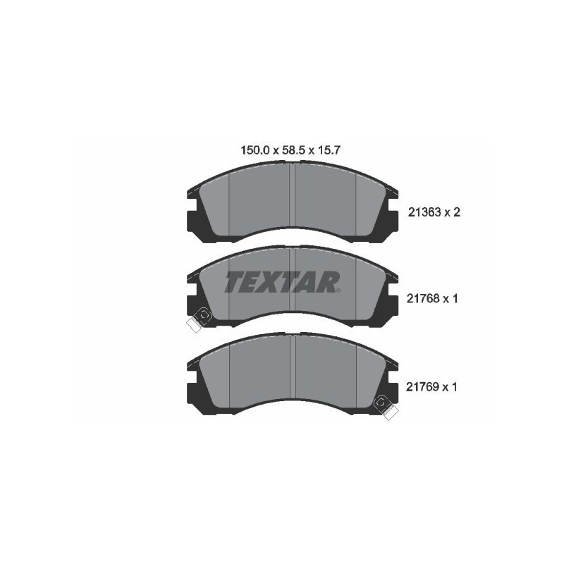TEXTAR 2136301 Brake Pads Set Front for Outlander PAJERO Lancer Galant Chariot D