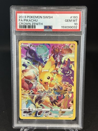 PSA 10 GEM MINT Pikachu 160/159 Crown Zenith Secret Rare Full Art Pokemon