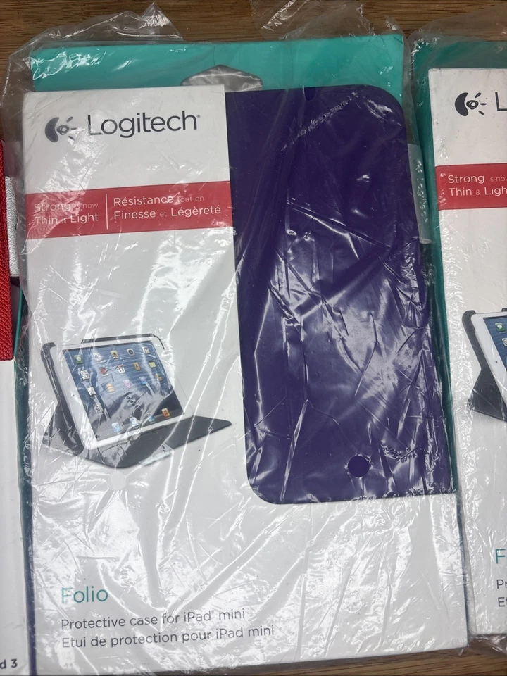 3 BRAND NEW Logitech Folio & Any Angle  Protective case for iPad mini  2 Purple - Image 3 of 4