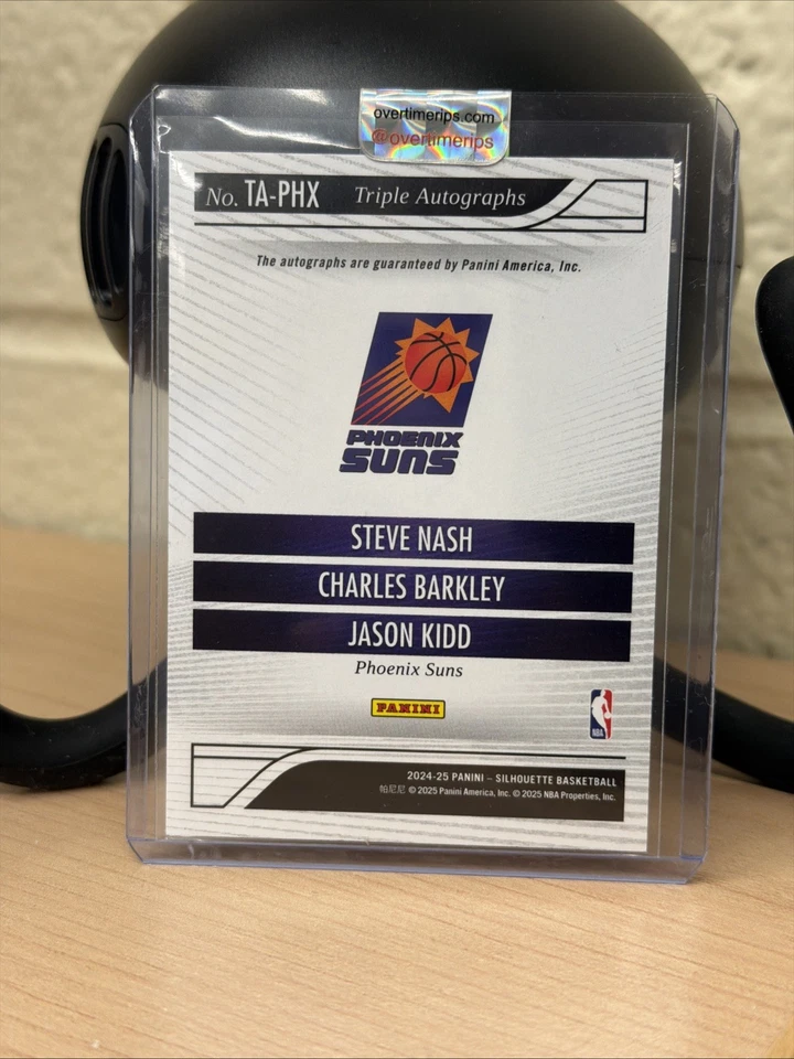 2024-2025 Panini Silhouette Steve Nash Charles Barkley Jason Kidd Trip Auto 2/10 Foto 2 de 2