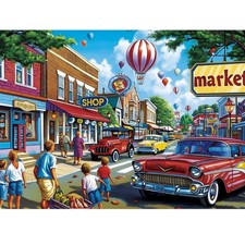 500 Piece Puzzles for Adults,Shopping Street Life Jigsaw Puzzle with Letters ...