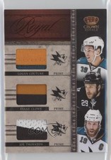2011 Crown Royale Prime 10/50 Logan Couture Joe Thornton Ryane Clowe #7 HOF 0c3
