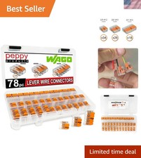 78pc WAGO Lever Nuts Wiring Connectors in Case   Perfect for DIY Projects