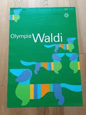 50 Jahre Olympische Spiele München Olympia 1972 Waldi DIN A1 Plakat Reprodruck