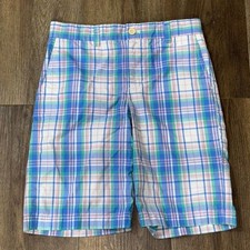 Vineyard Vines Boys Plaid Cotton Shorts Size 10