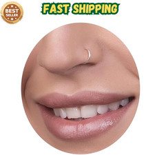 Sterling Silver Nose Ring - Dainty Thin 20 Gauge 7Mm Nose Piercing Hoop - 925 St