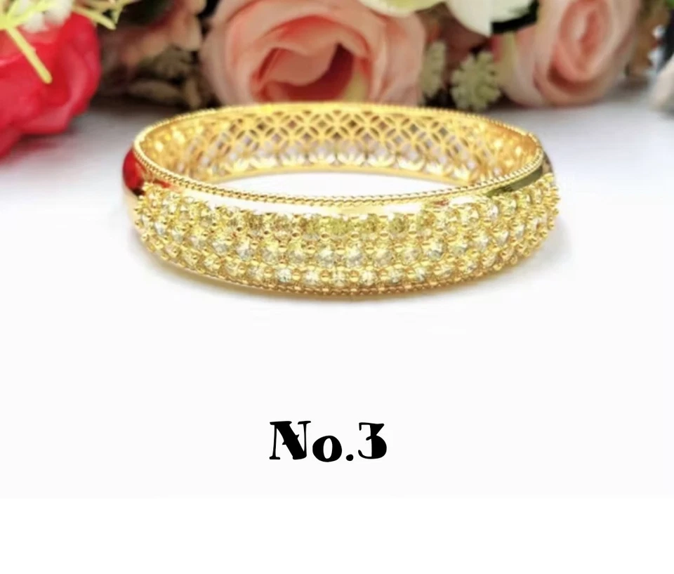 18K 22K 23K 24K тайский бат желтое золото женщин браслет 7 в ювелирных подарках - Изображение 4 из 4