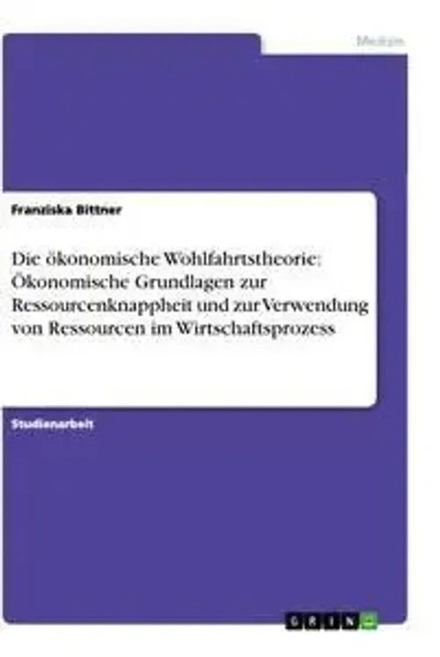Die öKonomische Wohlfahrtstheorie: ÖKonomische Grundlagen Zur...-image