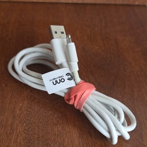 onn White USB-A to  Charging & Data Sync Cable for Apple