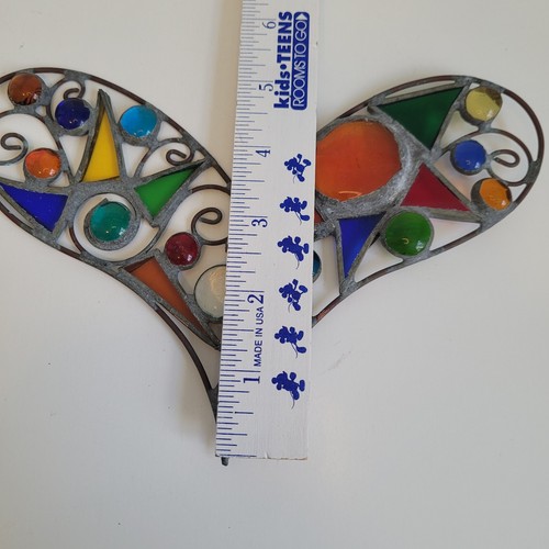 Mosaico Vidrio Forma Corazón Atrapasol Ventana Metal Buen Estado Ver Descripción! - Imagen 7 de 16