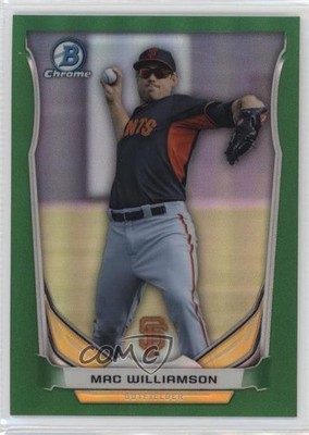 2014 Bowman Draft Top Prospects Chrome Green Refractor 26/150 Mac Williamson 0r4