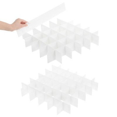 Qozary 42 Pack Adjustable Drawer Organizer Dividers for Socks, Underwear, Mak...