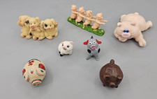 Lot Of 7 Pigs Collection Piggy Resin and Ceramic Figurines