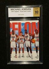 *MICHAEL JORDAN* 1991-92 Skybox Team USA #545 *CGS 10* W - Stockton Malone Magic
