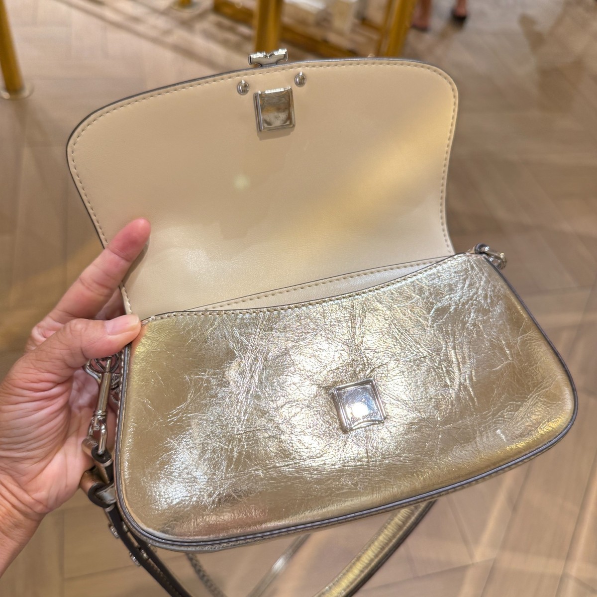 Tory Burch Britten Convertible Crossbody Bag 153285 Spark Gold
