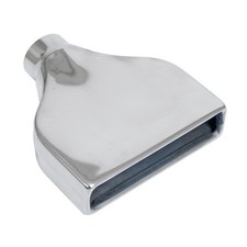 Exhaust Tip Ss Polished Rolled Edge 2.25 Inlet 7.75x2.25 Outlet 10 Long Each