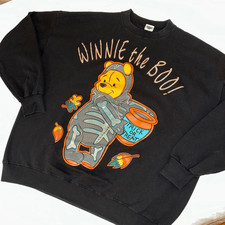 Winnie the Pooh Vintage Disney Halloween Winnie the Boo Crew Sweatshirt 3X