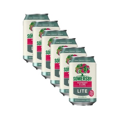 6x Somersby Raspberry & Lime Lite 0,33l