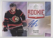 2021 Upper Deck SP Game Used Rookie Exclusives Achievement Shane Pinto Auto u2v