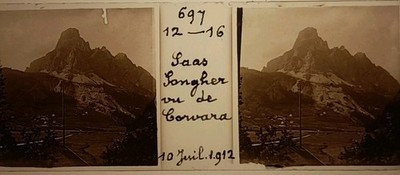 Stereo Foto Glasplatte B012 Sassongher Alta Badia Corvara Dolomiten