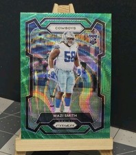 2023 Prizm #326 Mazi Smith RC GREEN WAVE PRIZM Cowboys Rookie Football Card. rookie card picture