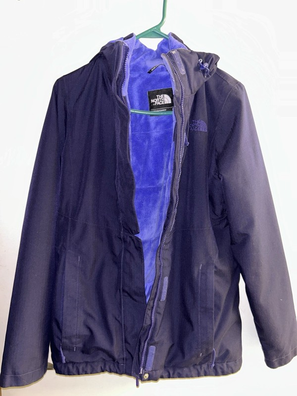 The North Face Hyvent Purple Hooded Fleece Lined Jacket Women’s Size Small