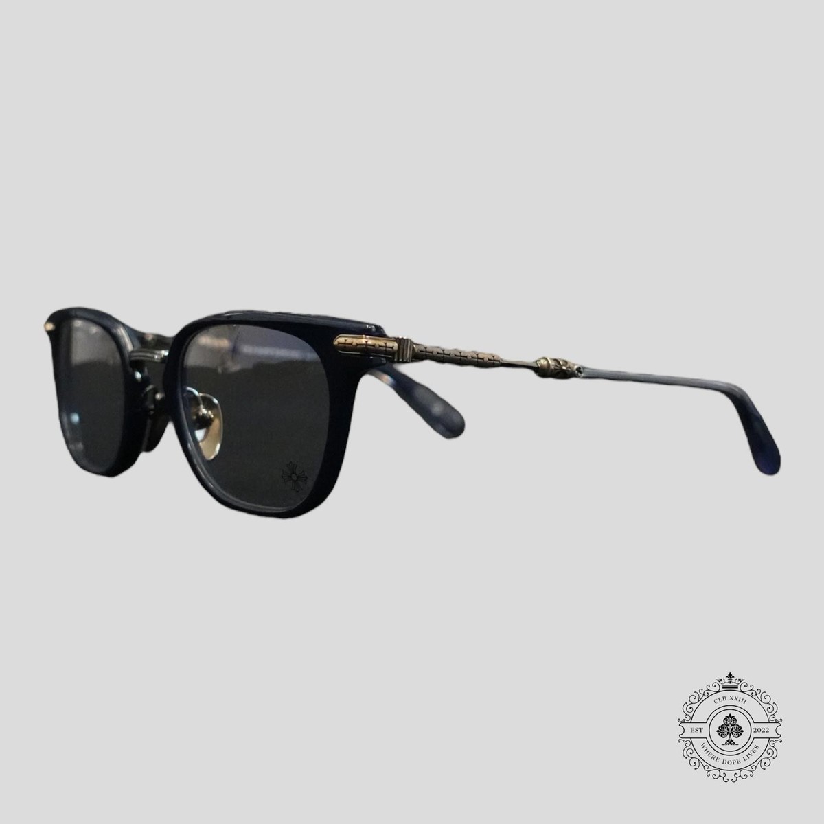 Chrome Hearts Tycoxagain Glasses in Blue/Silver | eBay