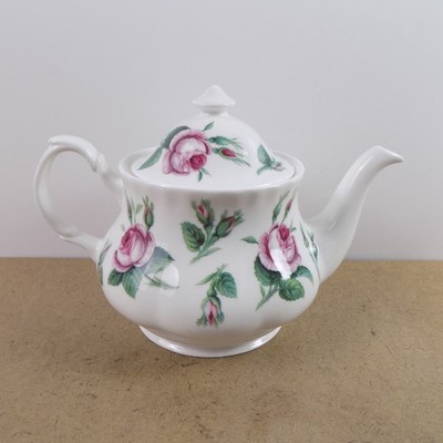 Roy Kirkham Malmaison Rose Teapot England Bone China 8.5''x6'' VGC