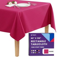 Rectangle Tablecloth - 60 x 126 Inch Fuchsia Table Cloth for 8 Foot Rectangle...