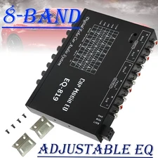 8-Band Car Audio Equalizer - 8V Parametric EQ with RMS Adjustment for Amps