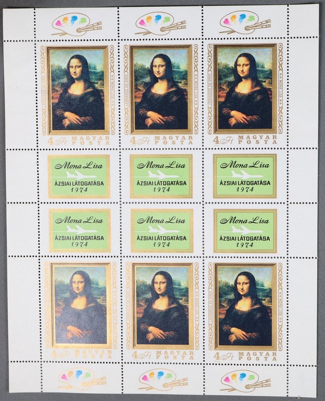 MayfairStamps Hungary 1974 Mona Lisa Painting Souvenir Sheet aaz_88011