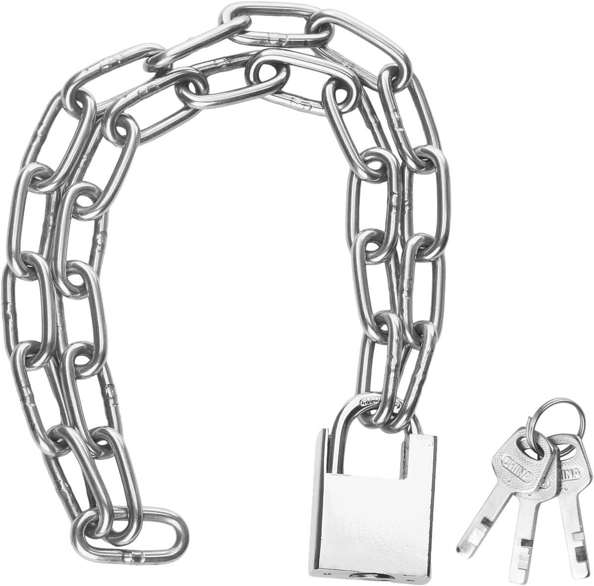 Chain Lock With Key Bike Chain Lock Cut-Resistant Security