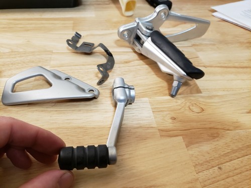 BMW R Nine T rearsets foot control shifter rear brake levers heel guard R9T - Picture 6 of 12