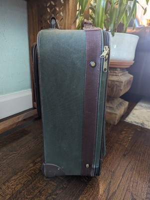 Sac Canne à Pêche Vintage Orvis Battenkill - Toile & Cuir Vert/Marron - Modèle RARE 38
